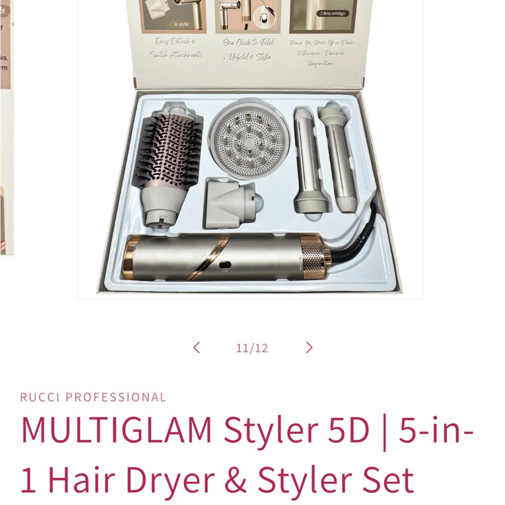 Rucci Professional Multiglam 5D Hair Dryer & Styler Set